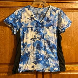 Cherry Scrub Top. Good condition.